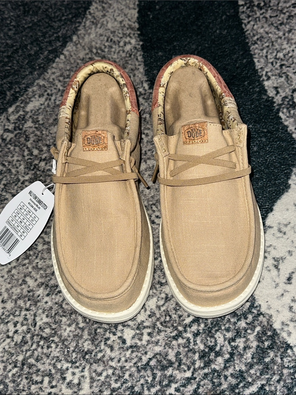 Hey Dude Tan Canvas Slip-On Loafers